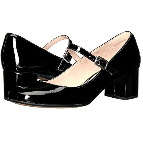 Clarks Chinaberry Pop 女款漆皮玛丽珍粗跟鞋