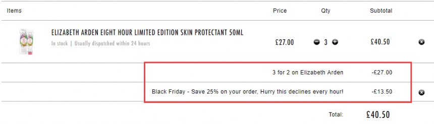 BUG随时失效！买3付2+额外7.5折！【黑色星期五】Elizabeth Arden 伊丽莎白雅顿 限量版8小时润肤霜 50ml