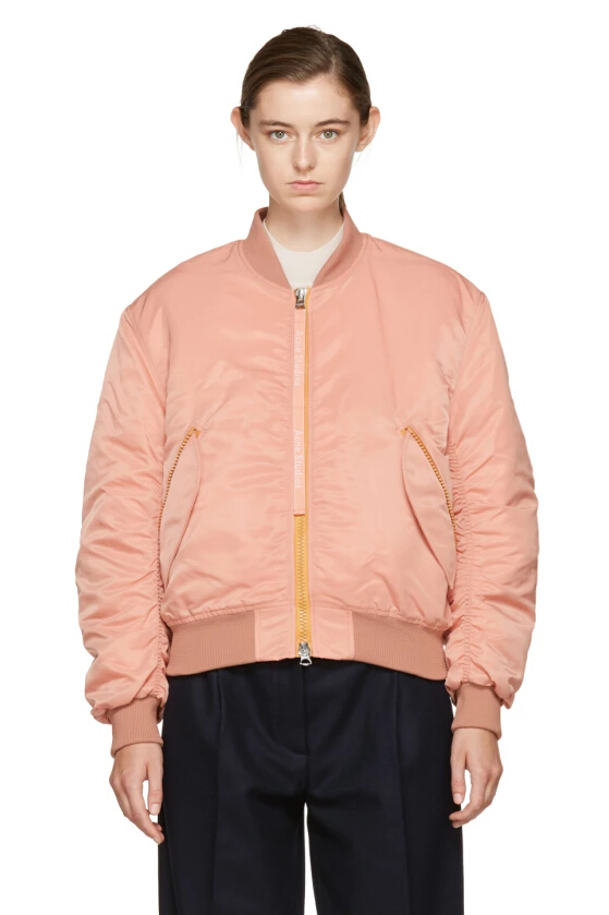 Acne Studios Pink Clea Bomber Jacket 飞行员夹克