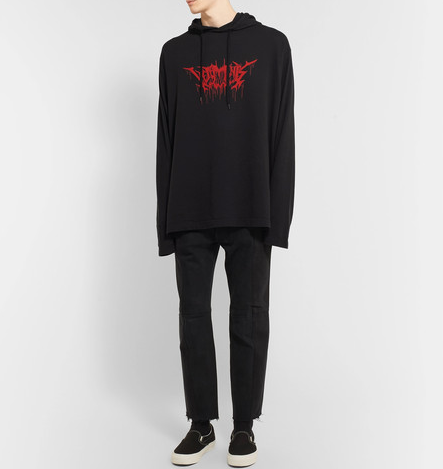 【黑色星期五】Vetements Metal Printed 棉毛连帽衫