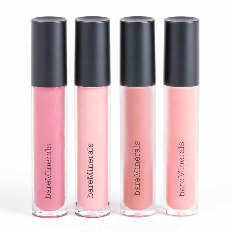 【网络星期一】四折！bareMinerals 贝茗 自然裸色唇釉四支套装 4ml*4 