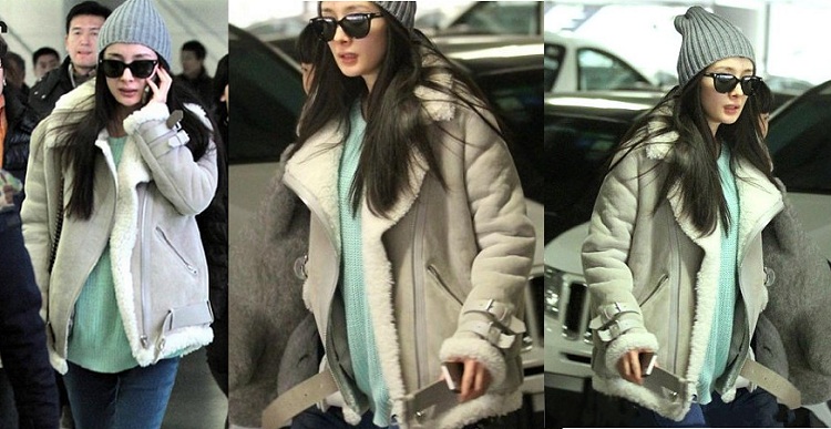 Acne Studios Grey Shearling Velocite Jacket 灰色羊羔绒外套