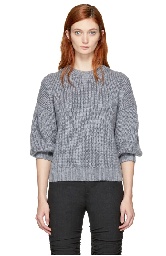 3.1 Phillip Lim Grey Mohair Sweater 混纺毛衣