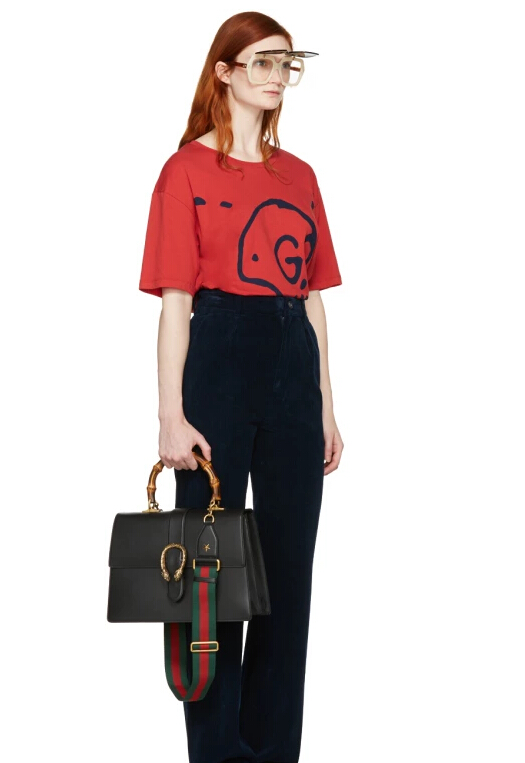 Gucci Red GucciGhost T-Shirt 女款红色T恤