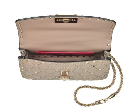 【55专享】Valentino 华伦天奴 Poudre Free Rockstud Spike 粉色*单肩包