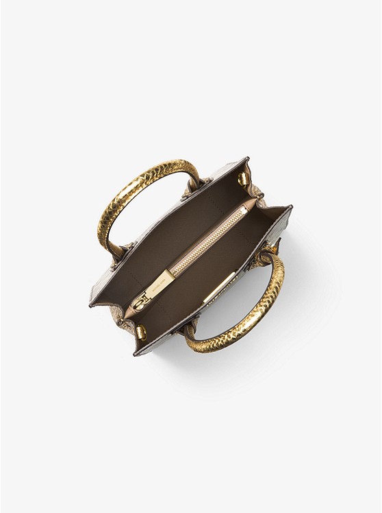 【新低价！】MICHAEL Michael Kors Mercer 小号蛇皮纹托特包