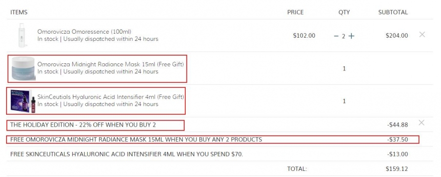 SkinCareRx：OMOROVICZA 薄荷洁面、皇后水 等 美妆护肤 