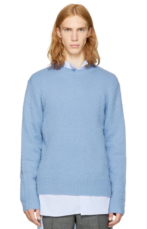 Acne Studios Blue Peele Sweater 嫩蓝色羊绒羊毛混纺毛衣