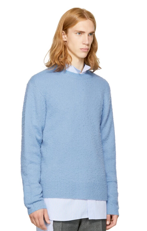 Acne Studios Blue Peele Sweater 嫩蓝色羊绒羊毛混纺毛衣