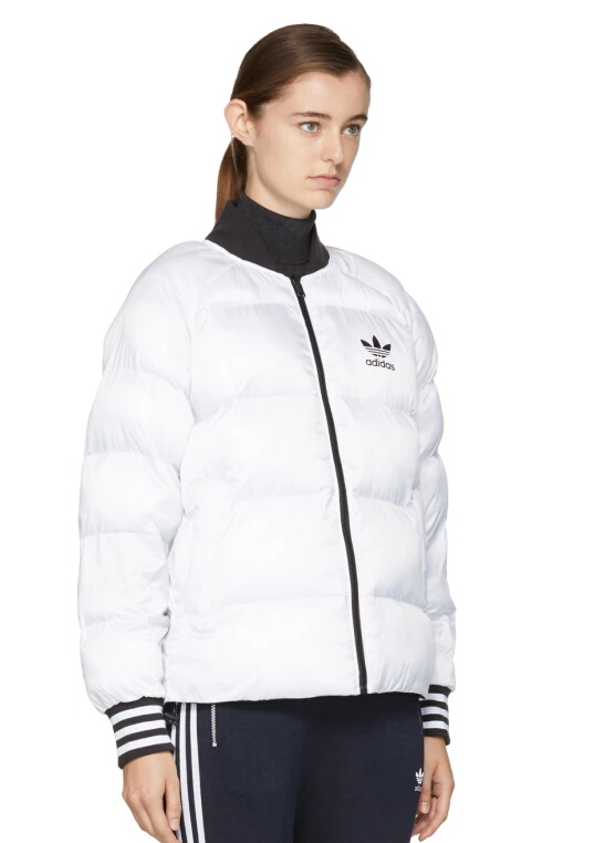 adidas Originals Reversible White Superstar Sport Jacket 女款黑白双面可穿女款保暖夹克