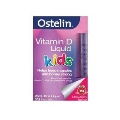 【立减6澳+免邮】Ostelin 婴儿儿童液体维生素D滴剂 200IU 草莓味 20ml 