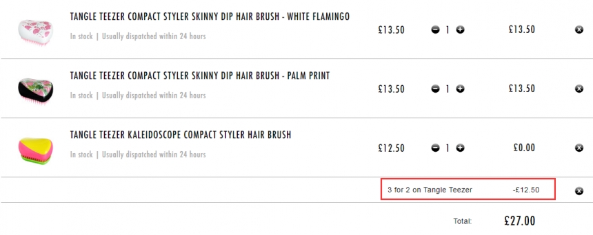 买3付2!TANGLE TEEZER 凯特王妃随身梳 防静电 多款选择