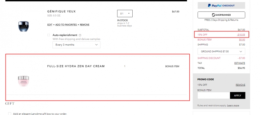 8.5折闪促+送正装面霜 ! Lancome 兰蔻「小黑瓶」精华肌底眼部凝霜保湿补水眼霜15ml