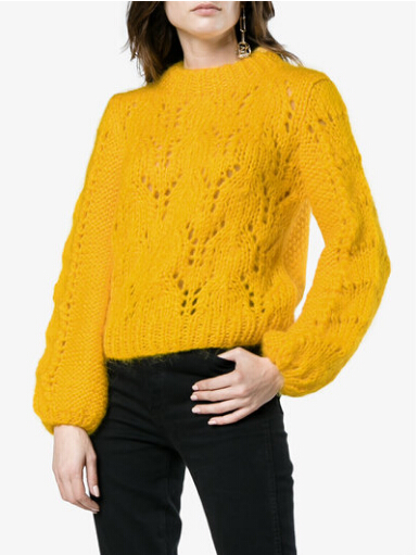 Ganni Yellow Julliard Knitted Jumper 黄色针织毛衣