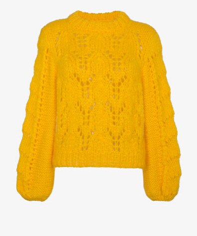 Ganni Yellow Julliard Knitted Jumper 黄色针织毛衣