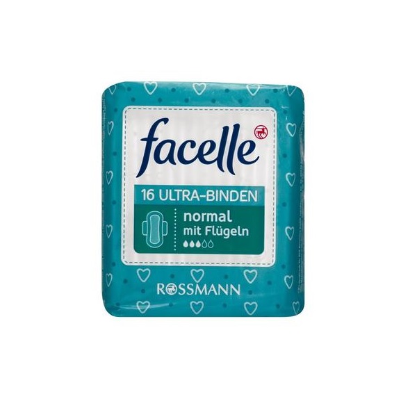 【双12】Facelle 菲思乐 丝滑超薄日用卫生巾3滴 230mm*16片  