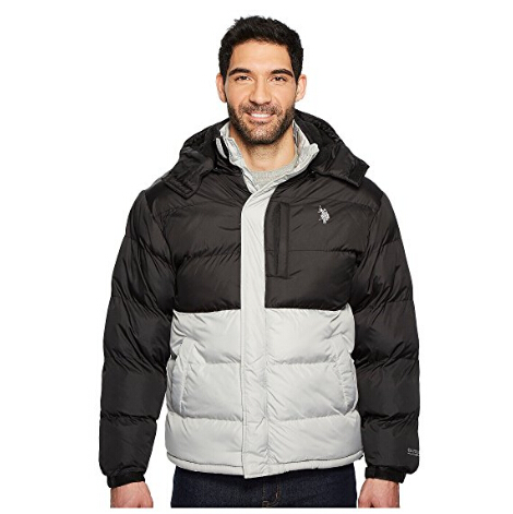 U.S. POLO ASSN. Color Block Short Bubble Jacket 男款拼色棉服