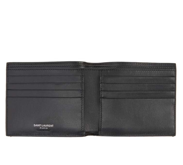 Saint Laurent Black Shield Patch East West Wallet 黑色*钱包