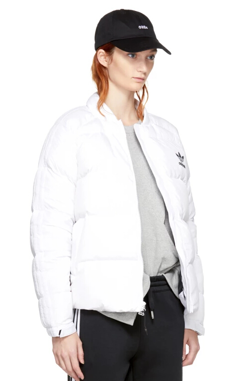 S码*后一件~adidas Originals White Down Superstar 3-Stripes Jacket 白色羽绒服