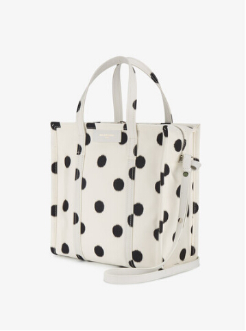 宋茜同款 Balenciaga Polka Dot Leather Bazar Shopper Tote Bag S 波点* Bazar S号购物袋