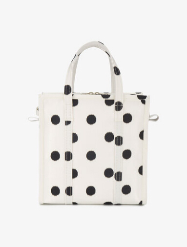 宋茜同款 Balenciaga Polka Dot Leather Bazar Shopper Tote Bag S 波点* Bazar S号购物袋