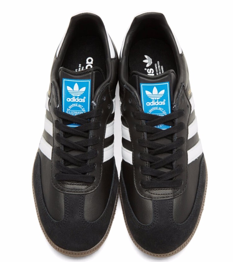 adidas Originals Black Samba OG Sneakers 男款黑色复古运动鞋