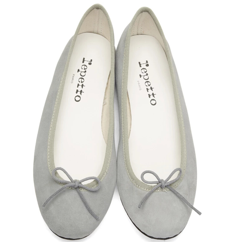 Repetto Grey Suede Cendrillon Ballerina Flats 女款灰色芭蕾舞平底鞋