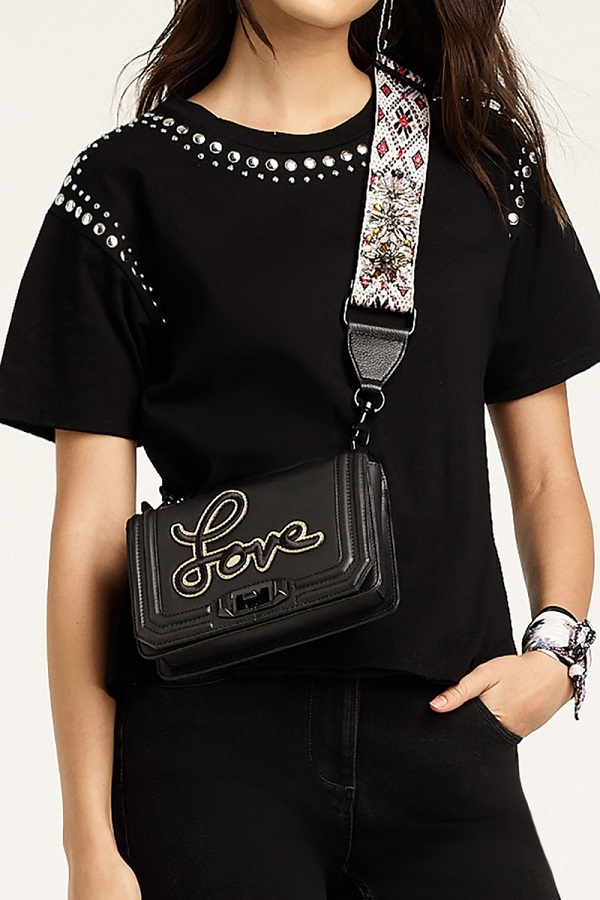 史低价！Rebecca Minkoff 瑞贝卡 PATCH LOVE 女士斜挎包
