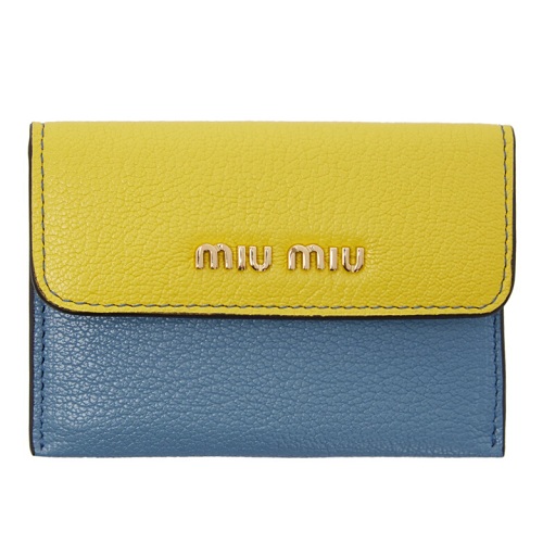 Miu Miu Tricolor Foldover Wallet 拼色*折叠小钱包