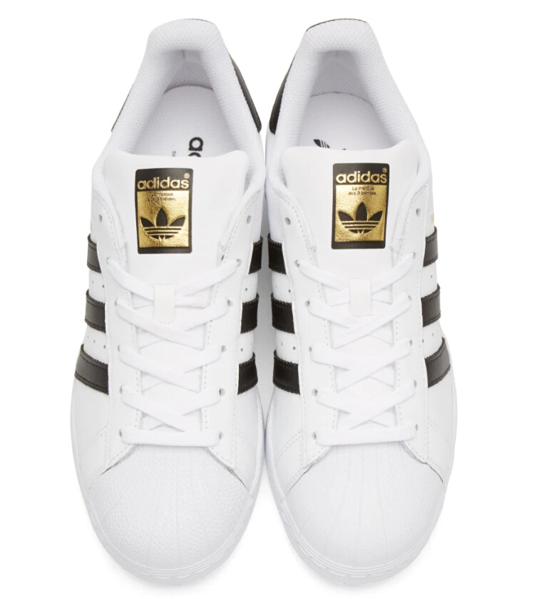 码全~~adidas Originals White & Black Superstar Sneakers 男款小白鞋