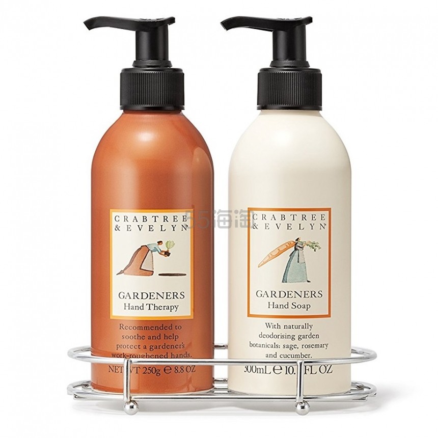 【中亚Prime会员】Crabtree&Evelyn 瑰柏翠 园艺大师护手霜250g+洗手液300ml