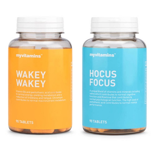 【限时套装】Myvitamins 维生素B群组合 Wakey Wakey + Hocus Focus 90粒+90粒 学习伴侣