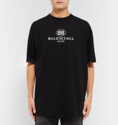 【码全】Balenciaga 巴黎世家 Printed Cotton-Jersey 男士T恤