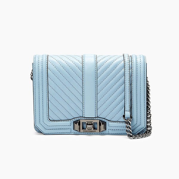 满额再送礼！Rebecca Minkoff 瑞贝卡 CHEVRON QUILTED SMALL LOVE 女士斜挎包
