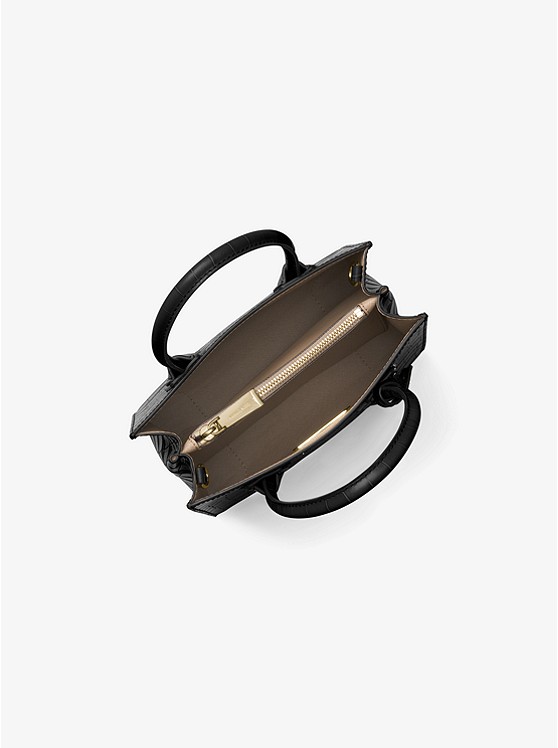 质感出众！MICHAEL KORS 中号 Mercer 鳄*纹手提斜挎包