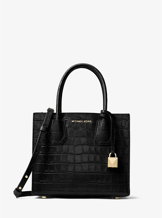 质感出众！MICHAEL KORS 中号 Mercer 鳄*纹手提斜挎包