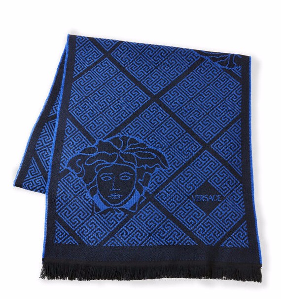 VERSACE Greek Key Wool Scarf 羊毛围巾 两色可选