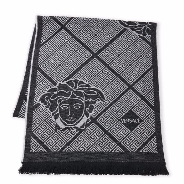 VERSACE Greek Key Wool Scarf 羊毛围巾 两色可选