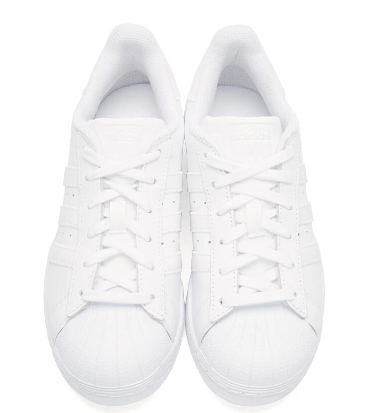 adidas Originals White Superstar Sneakers 女款纯白运动鞋