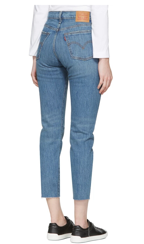 Levi's Blue Wedgie Fit Jeans 女款牛仔九分裤