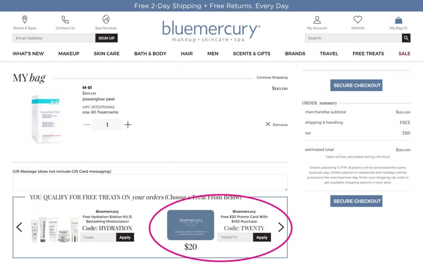 Bluemercury ：祖马龙、海蓝之谜、NARS、YSL等大牌全场