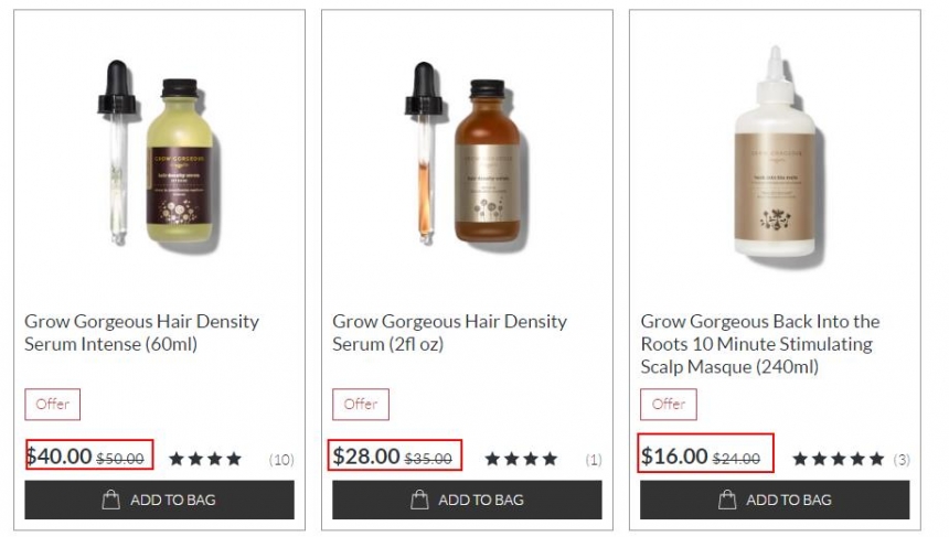 SkinStore：Grow Gorgeous ** 洗护产品