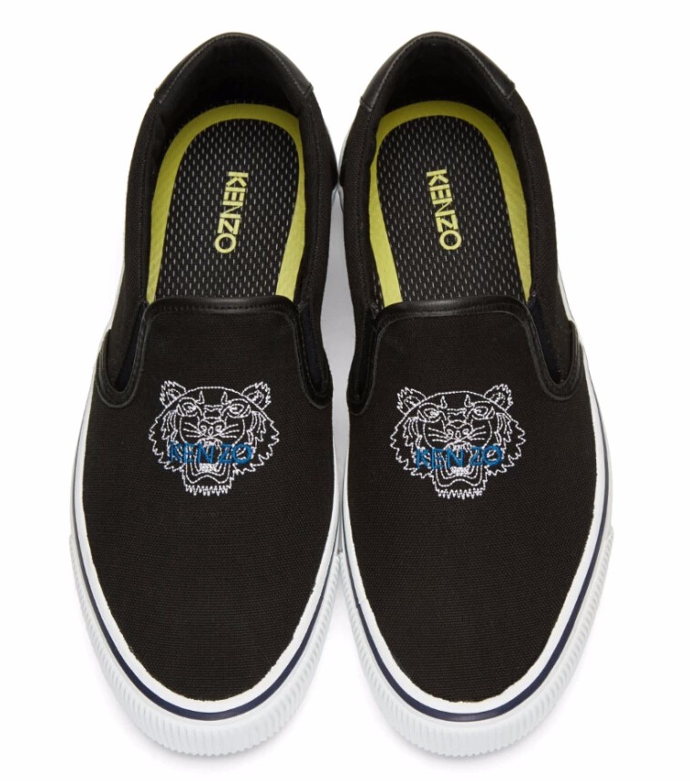 Kenzo Black Tiger Slip-On Sneakers 男款一脚蹬