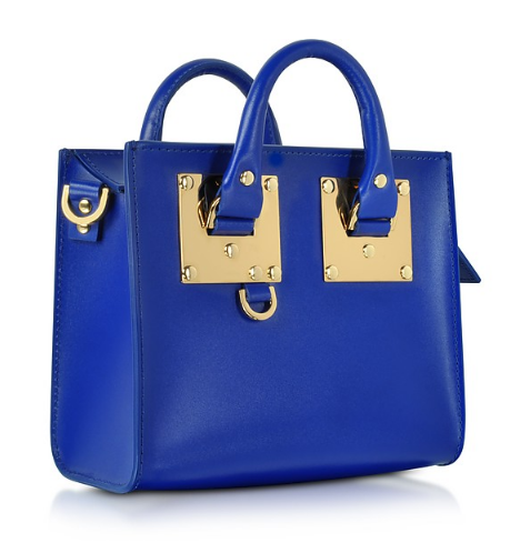 【限时*】Sophie Hulme Klein Saddle Albion Box 蓝色*托特包