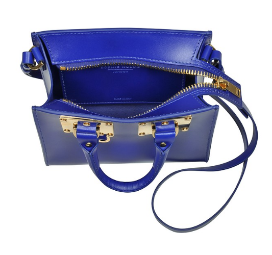 【限时*】Sophie Hulme Klein Saddle Albion Box 蓝色*托特包