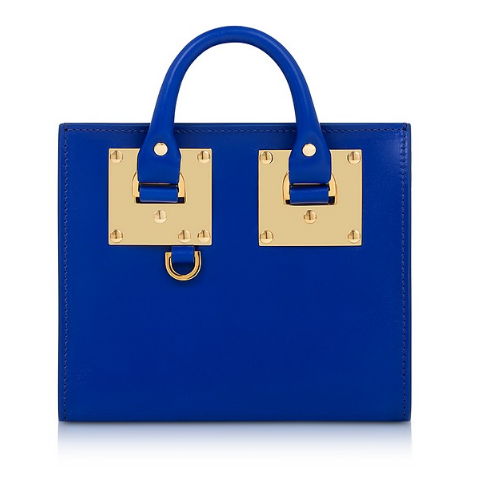 【限时*】Sophie Hulme Klein Saddle Albion Box 蓝色*托特包