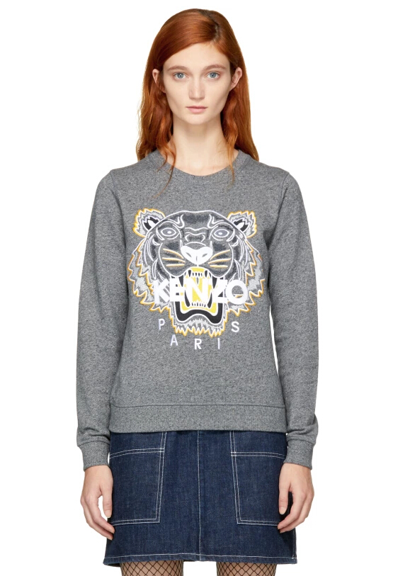 Kenzo Grey Tiger Sweatshirt 灰色虎头卫衣