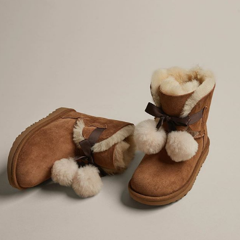 哭 只剩大码了！UGG Australia GITA 17年冬季新款毛毛球雪地靴