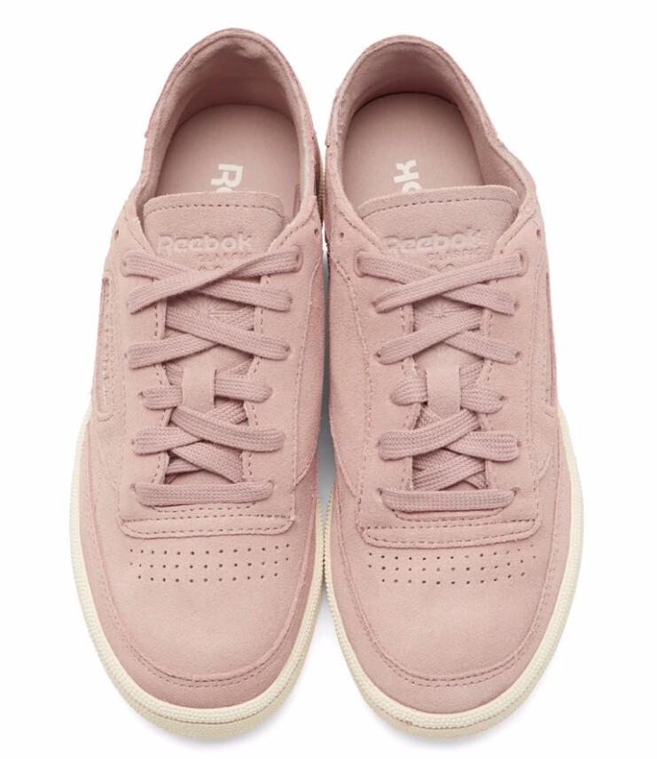 Reebok Classics Pink & White Club C 85 Sneakers 女款时尚复古运动鞋