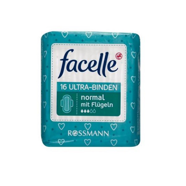 【立减10欧】Facelle 菲思乐 丝滑超薄日用卫生巾*型 3滴水 230mm*16片 